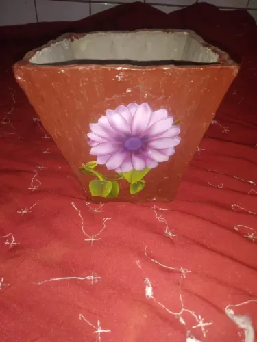 Vaso médio decorativo com flor*novo*!
