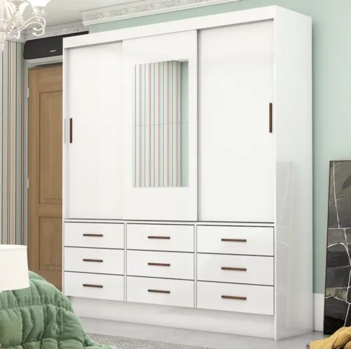 Guarda-Roupa 3 Portas Sevilha Branco