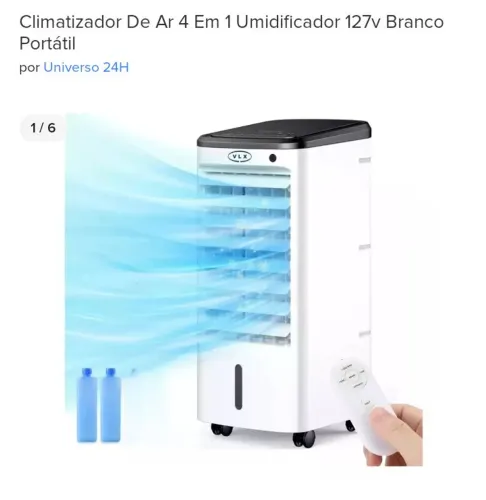 Climatizador De Ar 4 Em 1 Umidificador 127v Portátil
