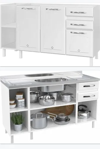 Balcão de aço com pia inox 1.50 metro novo garantia entrego monto