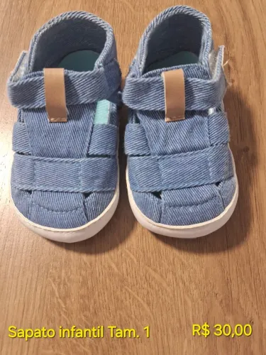 Sandália Bebê Azul Tam 18