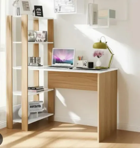Promoção Mesa de Escritório com Prateleira Lateral - 15/10