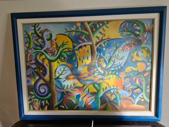 Pintura Acrílico em Tela - Jair Glass - 70x50cm