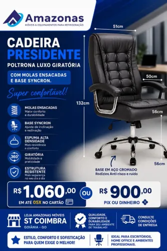 Cadeira presidente luxo