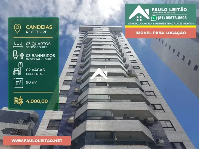 Excelente Apartamento Candeias 3 quartos R$4000. Excelente localização