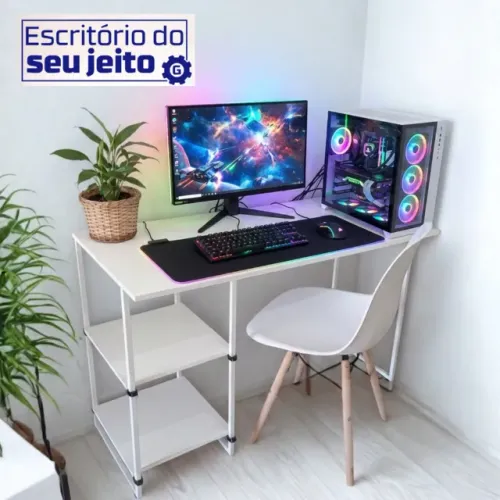 Mesa Estilo Industrial 1,1m NOVA Escrivaninha Multiuso Notebook Escritório Computador Birô
