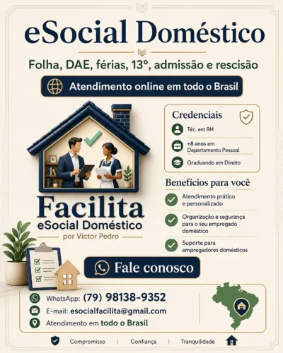 eSocial Doméstico | Folha, DAE, Férias, Admissão e Rescisão