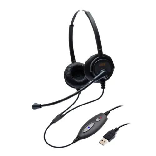 Headset DH-60D Zox USB, Voip, Biauricular, Com Cancelador De Ruídos