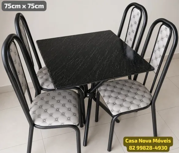 Mesa 4 Cadeiras 75cm x 75cm