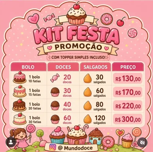 Promoção kit festa