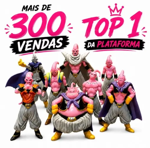 Kit 8 bonecos MajinBoo Completo