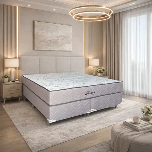  Cama Casal Box Queen Savana Bonno Frete grátis e pagamento só na entrega.<br>