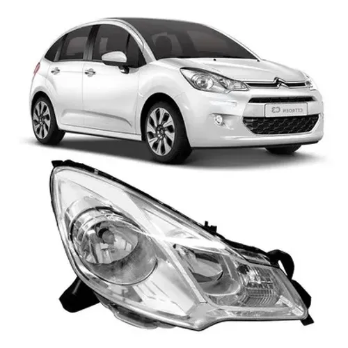Farol Direito C3 2013 2014 a 2020 DS3 2012 a 2017 TYC