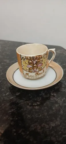 Conjunto xicara e pires cafezinho vintage