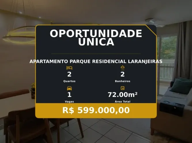 Seu Novo Lar: Apartamento Moderno de 2 Quartos no Parque Residencial Laranjeiras