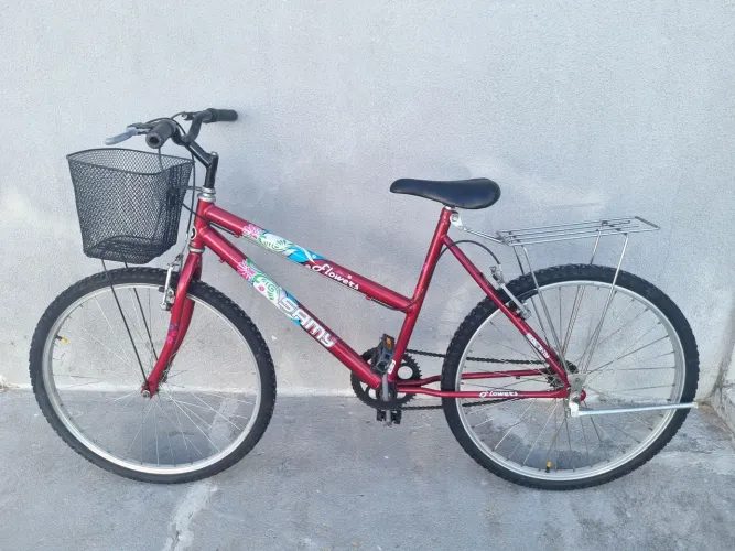 Vendo bicicleta feminina SAMY FLOWERS Aro 26 (USADA)
