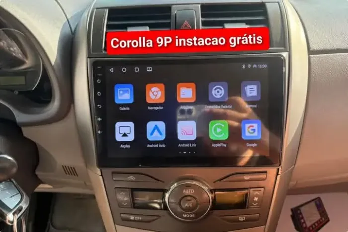 Central multimídia Corolla 9P Android 2ram 32g carplay YouTube Netflix Wifi Waze 