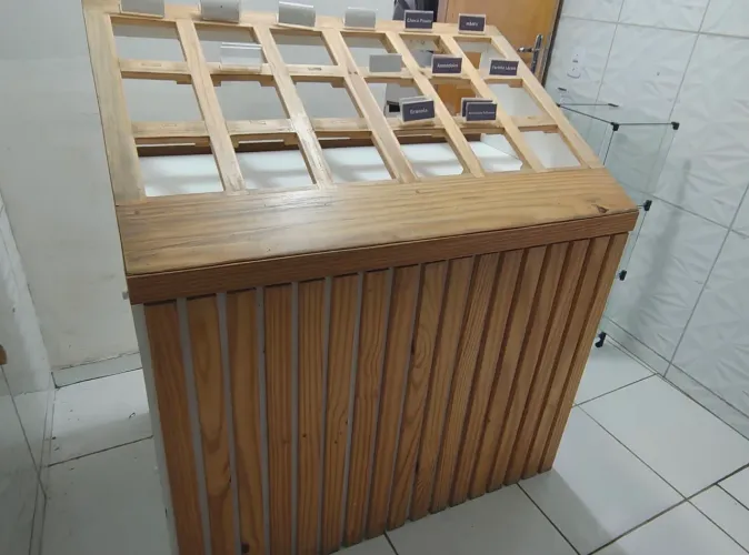 Balcão de guloseimas para sorveteria