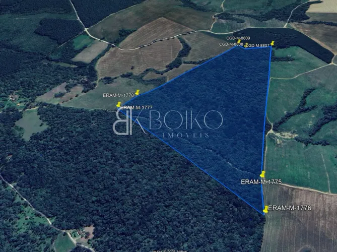 Área rural localizada na localidade de Leonel, em Mafra/SC, com 415.287,38 m², 41,53 hecta
