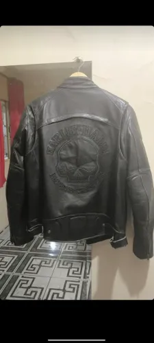 Jaqueta Harley couro de carneiro