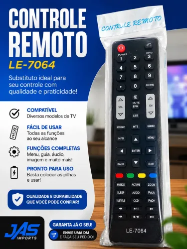 Controle LE 7064 Toshiba 