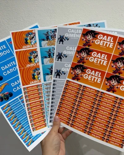 Etiquetas escola personalizado