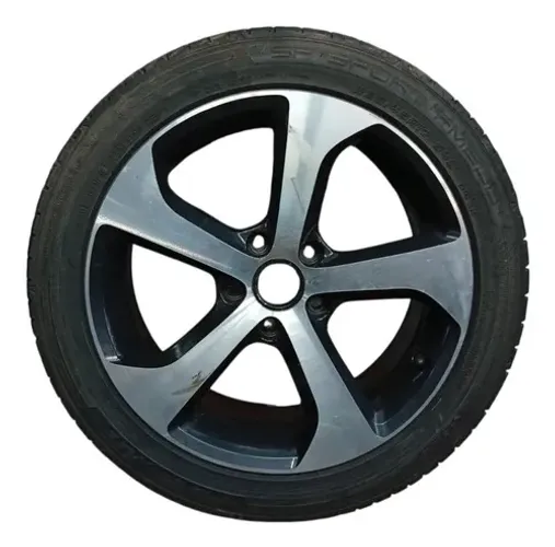 Jogo de Rodas Aro 17 com Pneus 225 45 VW Golf GTI 2.0 Turbo 2015 Cinza