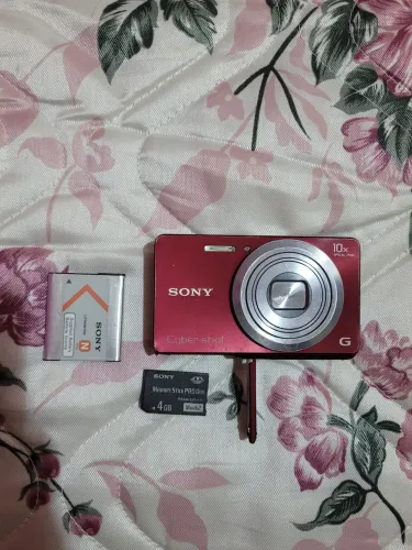Câmera digital Sony cybershot vermelha de 14.1 megapixels ler descrição 