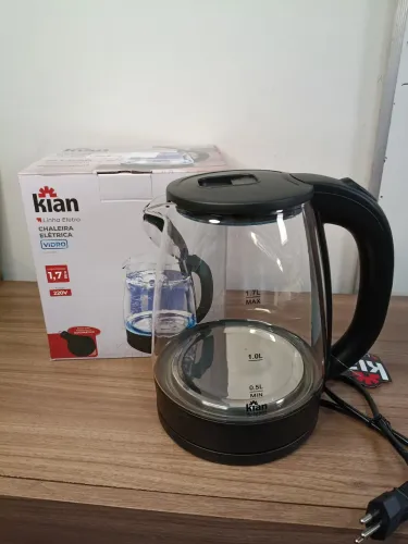 Chaleira elétrica kian de vidro 1,7L