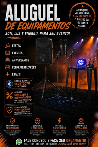 Aluguel de som e equipamentos