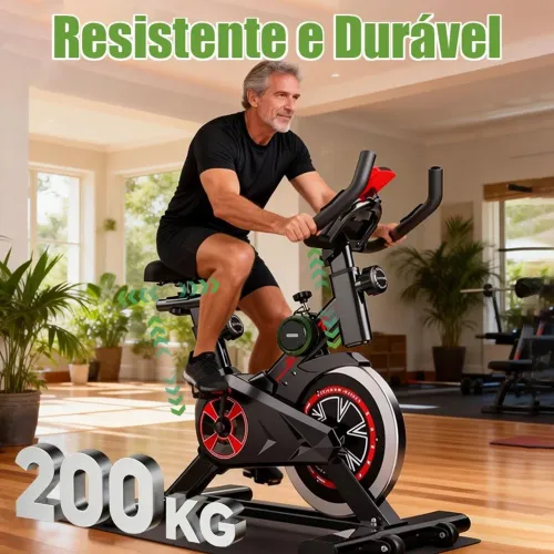 Bicicleta Bike ergométrica Spinning Detecção De Frequência Cardíaca Academia Fitness