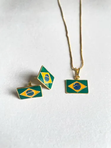 VENDO CONJUNTO FOLHEADO BRASIL