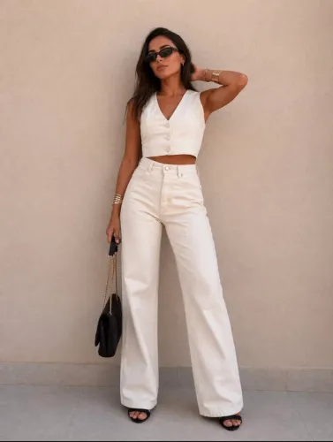 Calça jeans branca