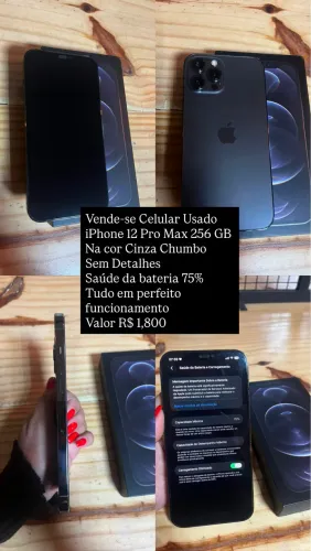 VENDE SE CELULAR IPHONE 12 PRO MAX 256 GB USADO 
