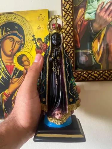 Imagem Santo Nossa Senhora Aparecida em resina
