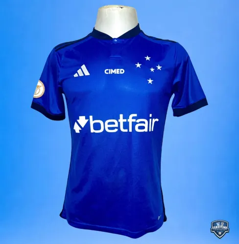 Camisa Cruzeiro Oficial I Adidas 2023 #48 Daniel Jr. Usada em Jogo