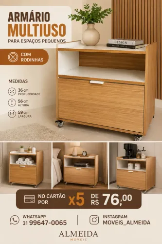 ARMÁRIO MULTIUSO NOVO EM MDF