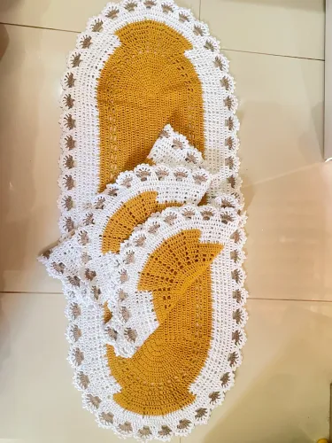 Kit de tapete de crochê