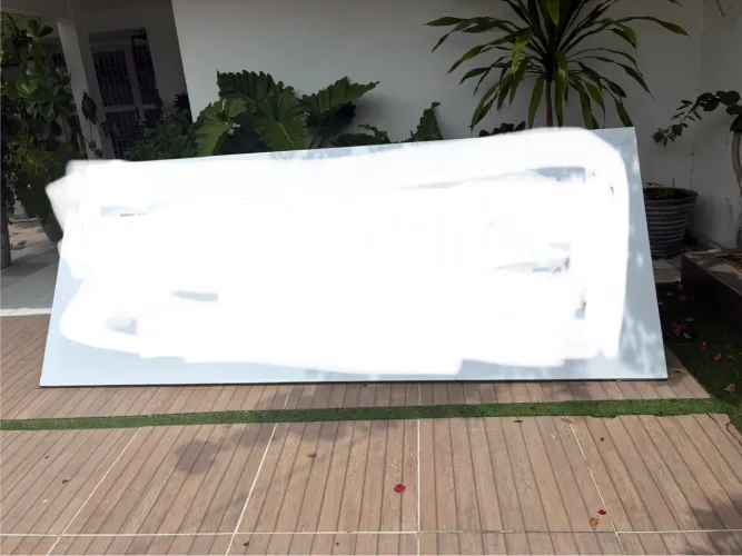 Placa ACM 3,00 X 1,20  com estrutura ferro 