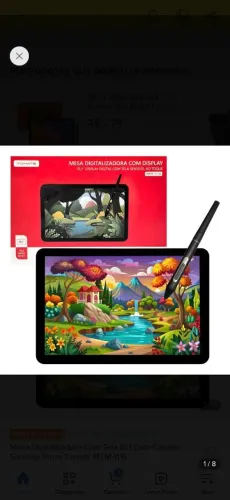 Mesa Digitalizadora Com Tela 10,1 Com Caneta Sensível Preto Tomate MTM-1118