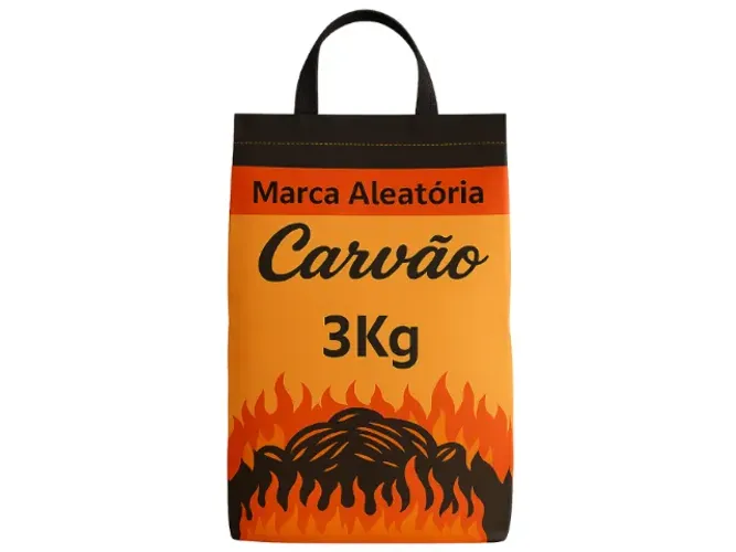 Carvão 3kg - Saco de Carvão para Churrasco