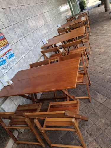 Jogo de mesa de madeira bar/restaurante