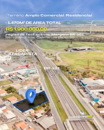 Terreno 1.470m2 -BR 101