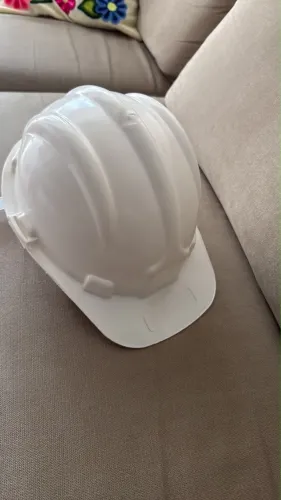 Capacete plastcor branco - 3 unidades
