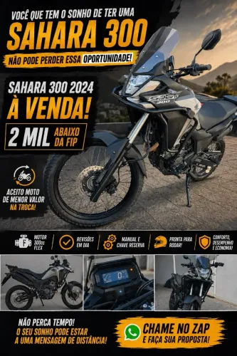 Sahara 300 2024 2.500,00 abaixo da Fipe!!