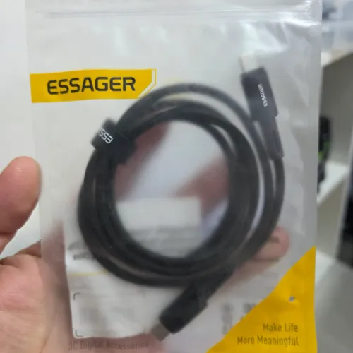Cabos USB, Tipo C e Lightning de 1 ou 2m Essager p/ carregador de celular- rápido, turbo