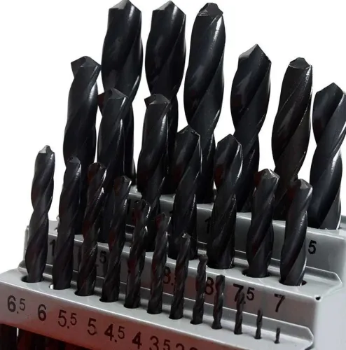 Jogo de Brocas HSS Aço Rápido com 25 peças de 1 a 13mm