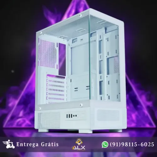 Gabinete Aquário Atx Medusa White W200 - Kmex *ENTREGA GRÁTIS*