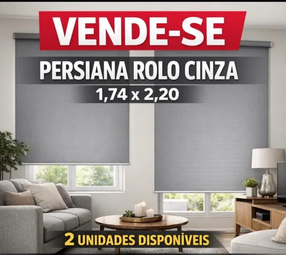 Persiana rolo 3% cinza