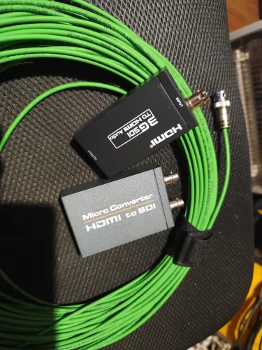Cabo SDI e adaptador sdi para HDMI e HDMI para SDI